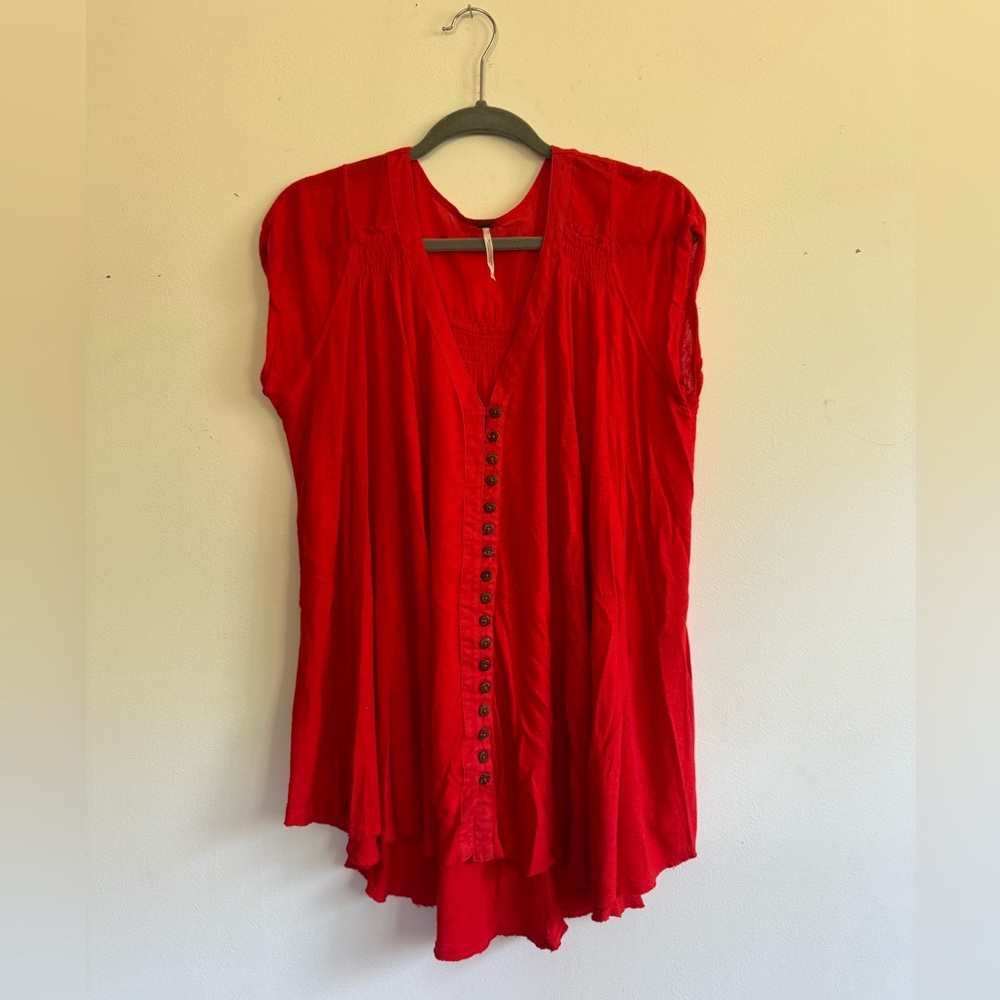 Free People flowy cap sleeved tunic GUC